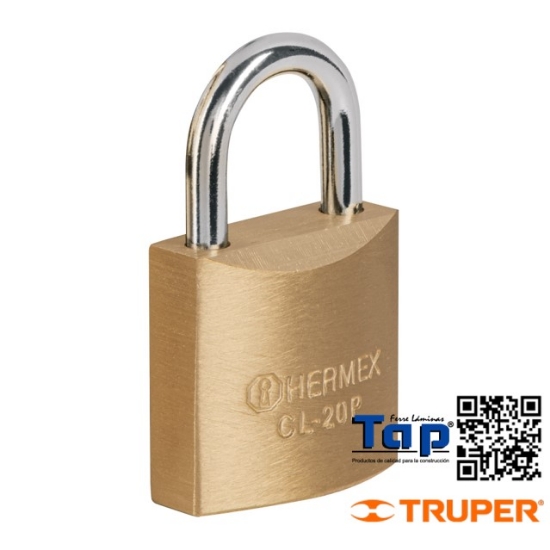 Imagen de CANDADO LATON 20 MM HERMEX BLISTER C 2