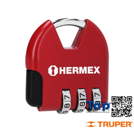 Imagen de CANDADO MALETERO COMBINACION 36 MM BLISTER HERMEX