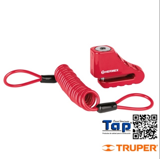 Imagen de CANDADO P DISCO MOTOCICLETA PERNO  5.5 MM HERMEX