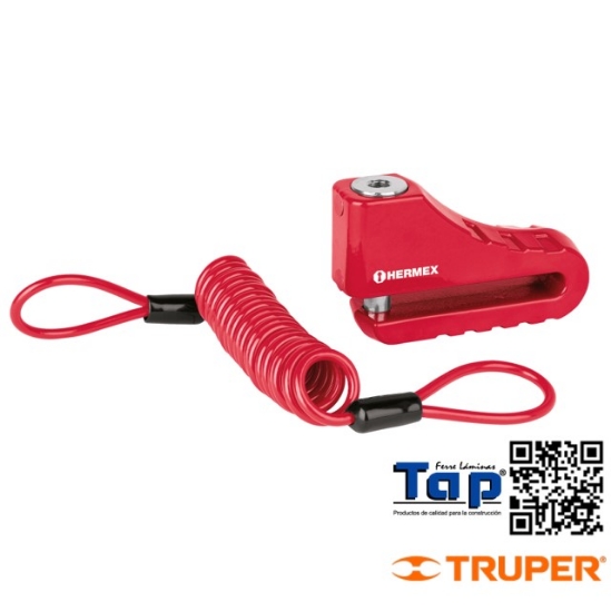 Imagen de CANDADO P DISCO MOTOCICLETA PERNO 10 MM HERMEX