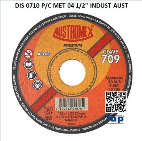 Imagen de DIS 0710 P/C MET 04 1/2" INDUST AUST