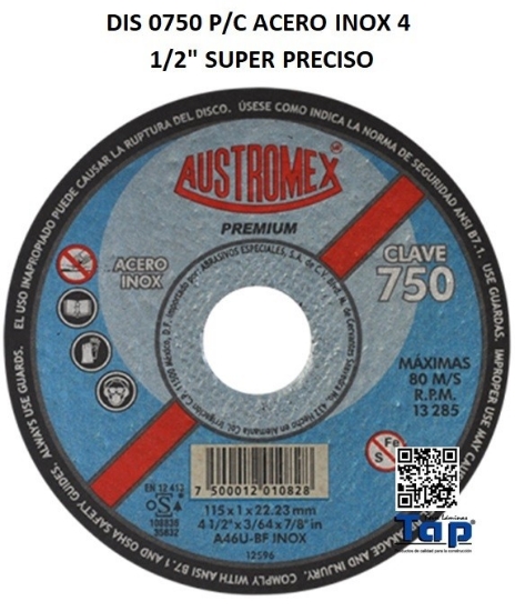 Imagen de DIS 0750 P/C ACERO INOX 4 1/2" SUPER PRECISO
