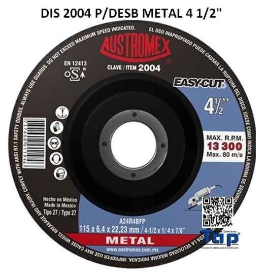 Imagen de DIS 2004 P/DESB METAL 4 1/2"