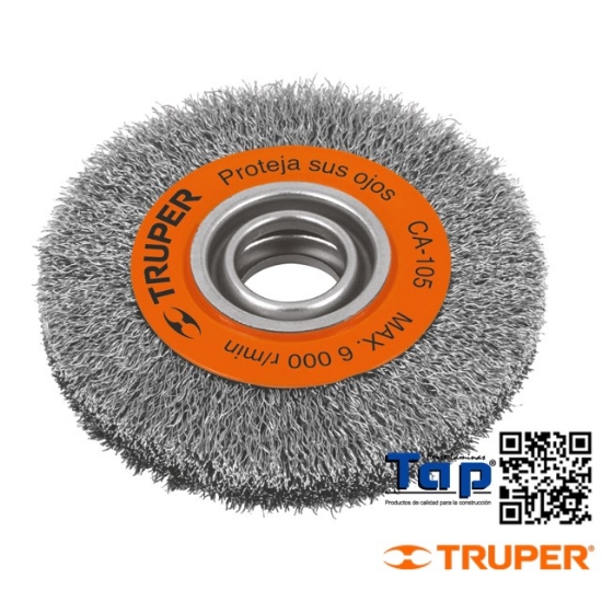 Imagen de CARDA ALAMONDULADO 150 6"X028 1-1/8" P ESMERIL TRUPER