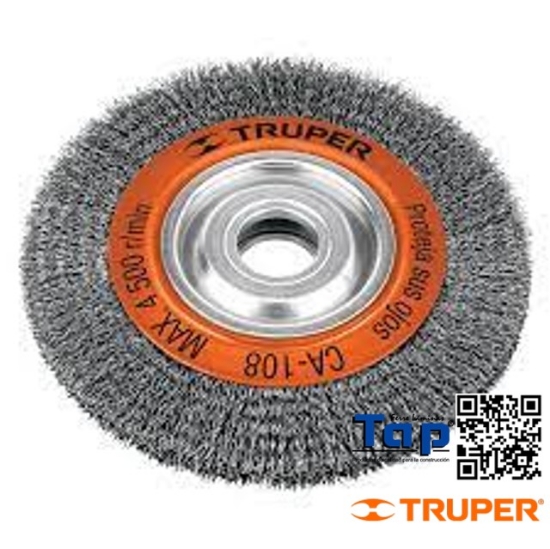 Imagen de CARDA ALAMONDULADO 200 8"X028 1-1/8" P ESMERIL TRUPER