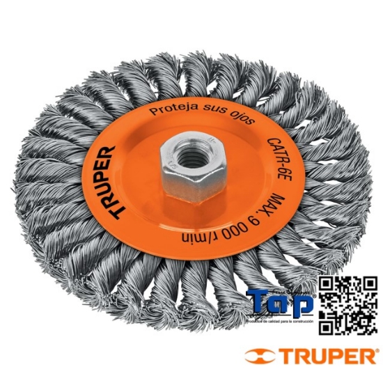 Imagen de CARDA CIRCULAR 150 6" ALAMTRENZADO EJE 15 5/8"-11 TRUPER