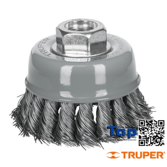 Imagen de CARDA COPA 075 3" ALAMTRENZADO FINO MULTI-ROSCA TRUPER