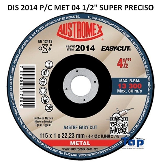 Imagen de DIS 2014 P/C MET 04 1/2" SUPER PRECISO