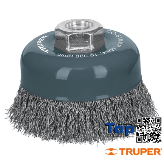 Imagen de CARDA COPA 100 4" ALAMONDULADO FINO MULTI-ROSCA TRUPER
