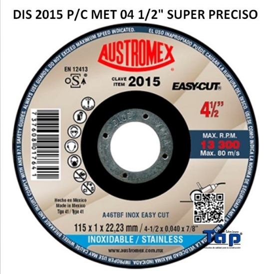 Imagen de DIS 2015 P/C MET 04 1/2" SUPER PRECISO