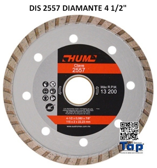 Imagen de DIS 2557 DIAMANTE 4 1/2"