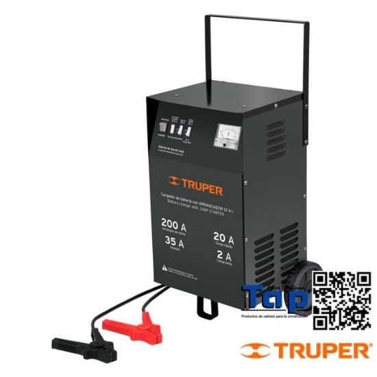 Imagen de CARGADOR 200 A P BATERIAS 12 V C RUEDAS TRUPER