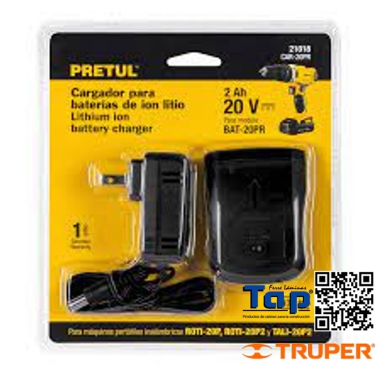 Imagen de CARGADOR BATERIAS ION LITIO 20 V P ROTI-20P PRETUL