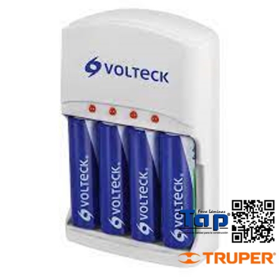 Imagen de CARGADOR PILAS AA AAA Y 9V INCLUYE 4 PILAS AA VOLTECK