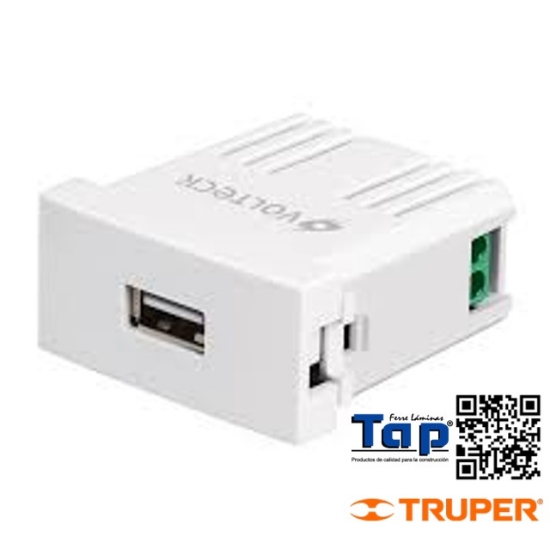Imagen de CARGADOR USB A LA PARED 2.1A LINEA OSLO COLOR BLANCO