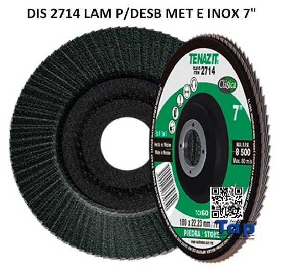 Imagen de DIS 2714 LAM P/DESB MET E INOX 7"