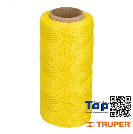 Imagen de HILO P ALBAÑIL AMARILLO TRUPER CARRETE C  65 M