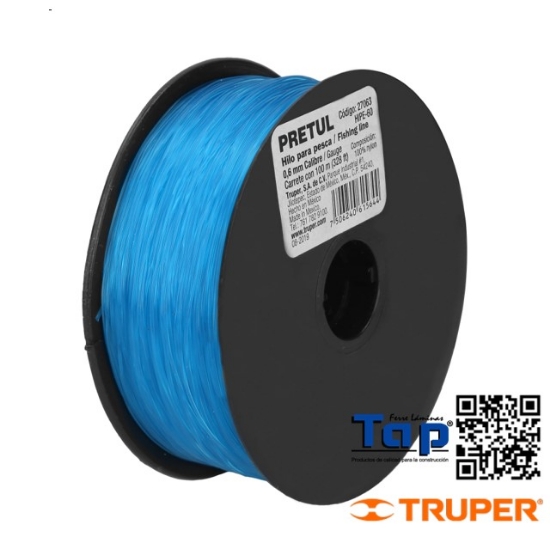 Imagen de HILO P PESCA AZUL CAL 0.60 MM CARRETE C 100 M