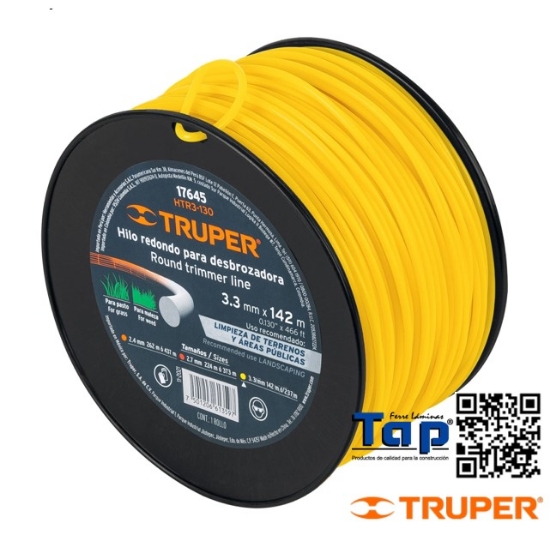 Imagen de DESBROZADORA HILO 3.3 MMX142 M TRUPER CARRETE