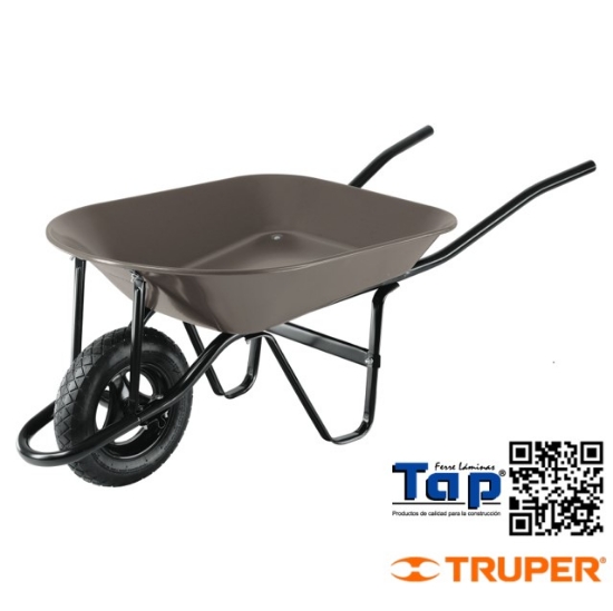 Imagen de CARRETILLA 4.5 FT3 GRIS NEUMATICA BASTIDOR TUBULAR PRETUL
