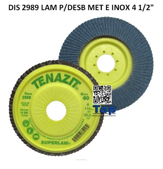 Imagen de DIS 2989 LAM P/DESB MET E INOX 4 1/2"
