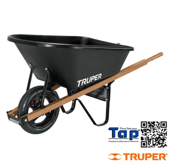 Imagen de CARRETILLA CONCHA  PCO 6 FT3 IMPONCHABLE B/MADERA,TRUPER