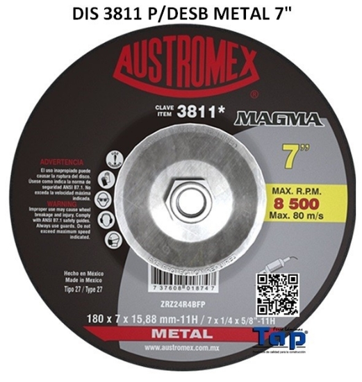 Imagen de DIS 3811 P/DESB METAL 7"