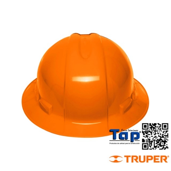 Imagen de CASCO SEGURIDAD ALA ANCHA NARANJA TRUPER