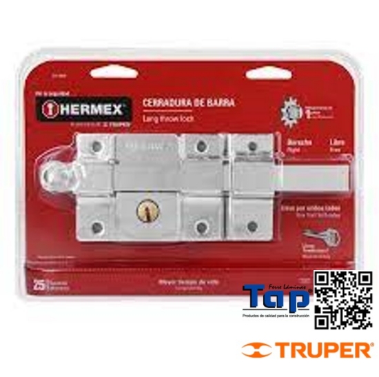 Imagen de CERRADURA BARRA LIBRE DERECHA BLISTER HERMEX