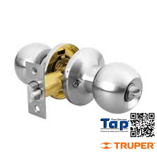 Imagen de CERRADURA ESFERA TUBULAR RECAMARA CROMO BLISTER HERMEX
