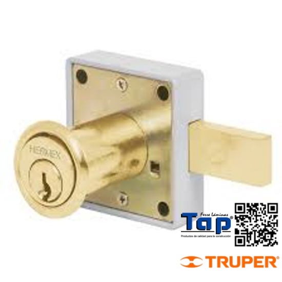 Imagen de CERRADURA P MUEBLE MODELO 25 LATON HERMEX