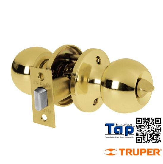 Imagen de CERRADURA T ESFERA TUBULAR BAÑO CROMO HERMEX