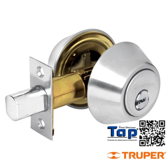 Imagen de CERROJO LLAVE-LLAVE CROMO MATE LLAVE PUNTOS HERMEX B