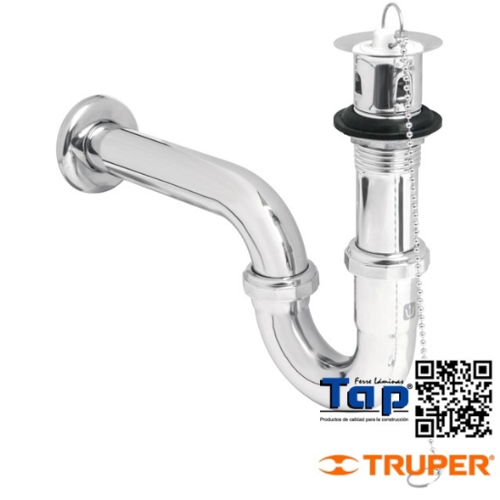 Imagen de CESPOL P LAVABO LATON C CONTRA TAPON Y CADENA CROMO 1-1/4"