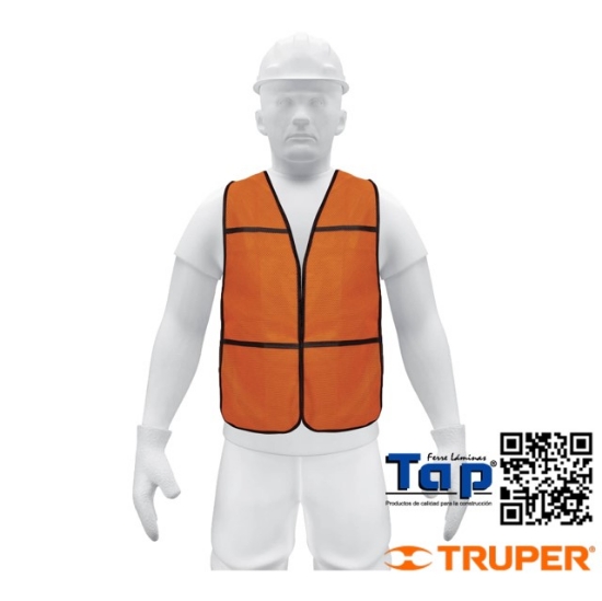 Imagen de CHALECO SEGURIDAD USO DIA NARANJA PRETUL