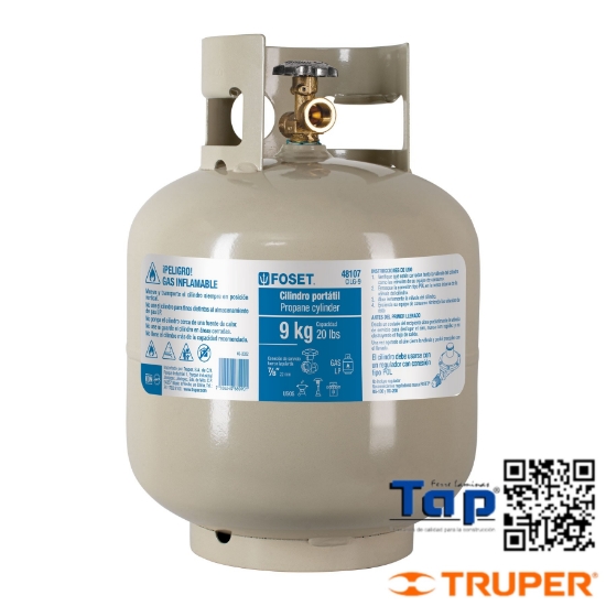 Imagen de GAS LP 9KG PORTATIL FOSET CILINDRO