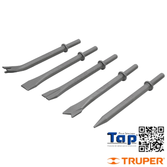 Imagen de CINCELES P MARTILLO NEUMATICO TPN-711 TRUPER JGO 5