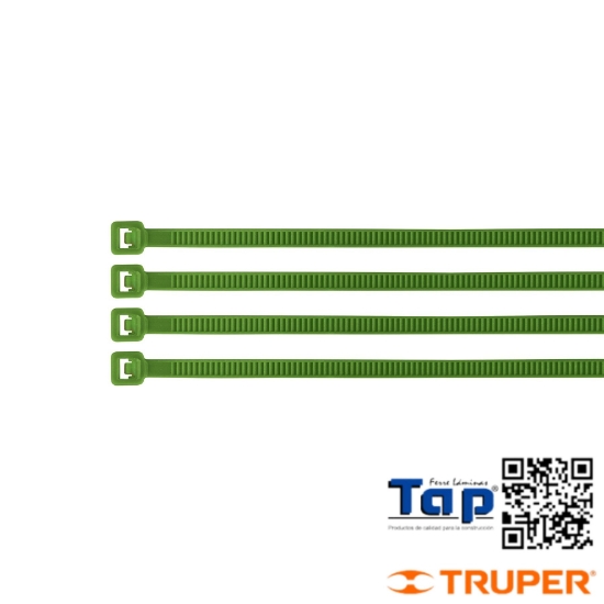 Imagen de CINCHOS PCOS  18 LB 100X2.5 MM VERDE BOL 100
