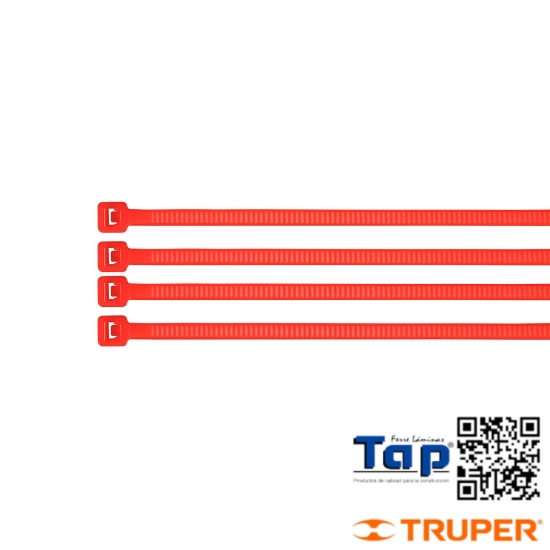 Imagen de CINCHOS PCOS  40 LB 150X3.5 MM ROJOS BOL 50