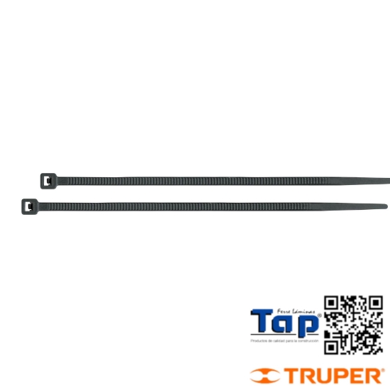 Imagen de CINCHOS PCOS  50 LB 200X4.5 MM NEGROS BOL 50