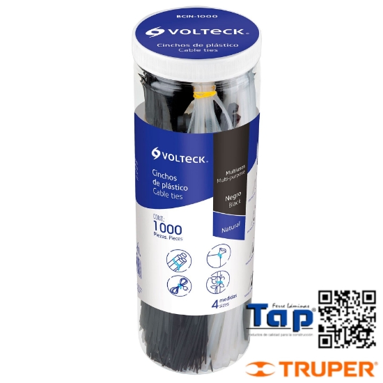 Imagen de CINCHOS PCOS NEGROS Y NATURALES VOLTECK BOTE C 1000