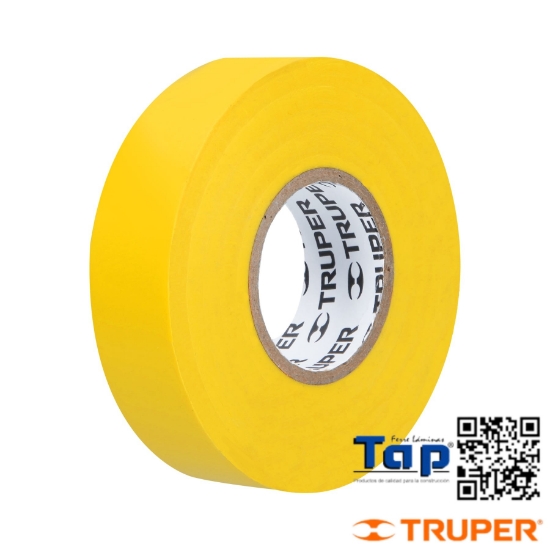 Imagen de CINTA AISLAR 18 MX19 MM AMARILLA TRUPER