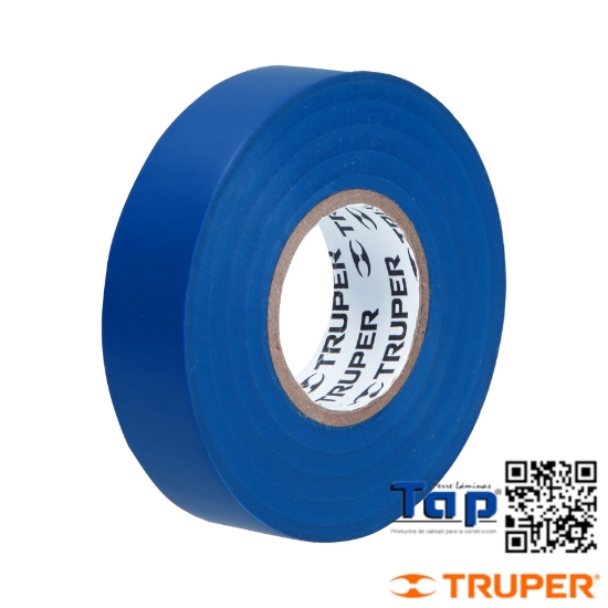 Imagen de CINTA AISLAR 18 MX19 MM AZUL TRUPER