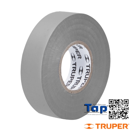 Imagen de CINTA AISLAR 18 MX19 MM GRIS TRUPER
