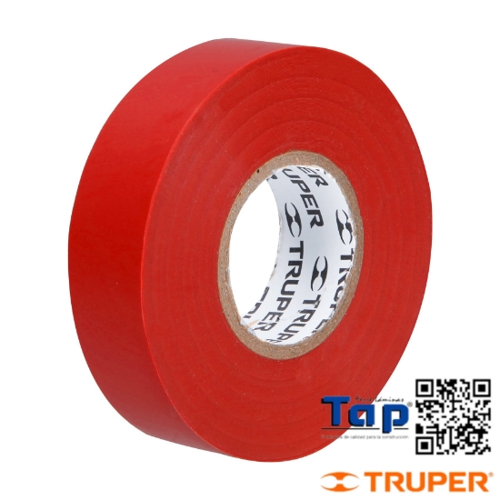 Imagen de CINTA AISLAR 18 MX19 MM ROJA TRUPER