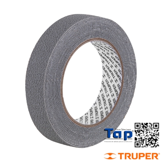 Imagen de CINTA ANTIDERRAPANTE 25MM GRIS P AREAS HUMEDAS ROLLO 5M
