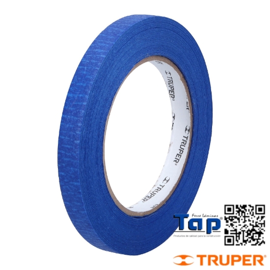 Imagen de CINTA MASKING TAPE AZUL 013 1/2"X50 M TRUPER