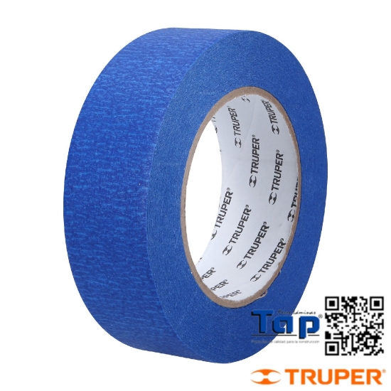 Imagen de CINTA MASKING TAPE AZUL 038 1-1/2"X50 M TRUPER