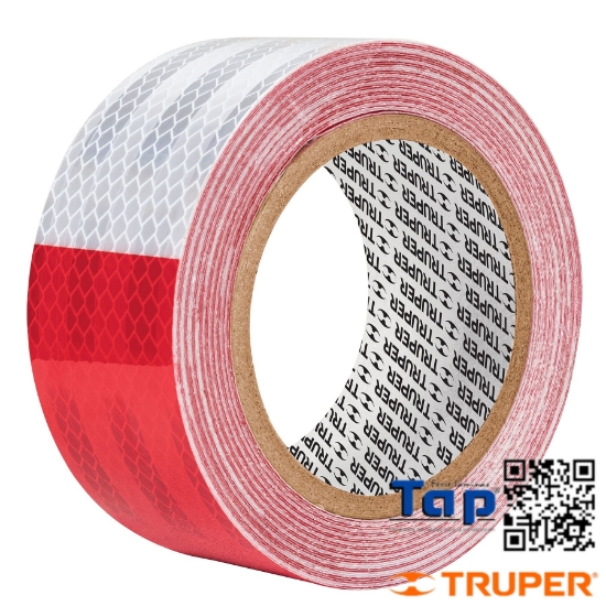Imagen de CINTA REFLEJANTE PVC TRUPER ROLLO 9 MX050 2"