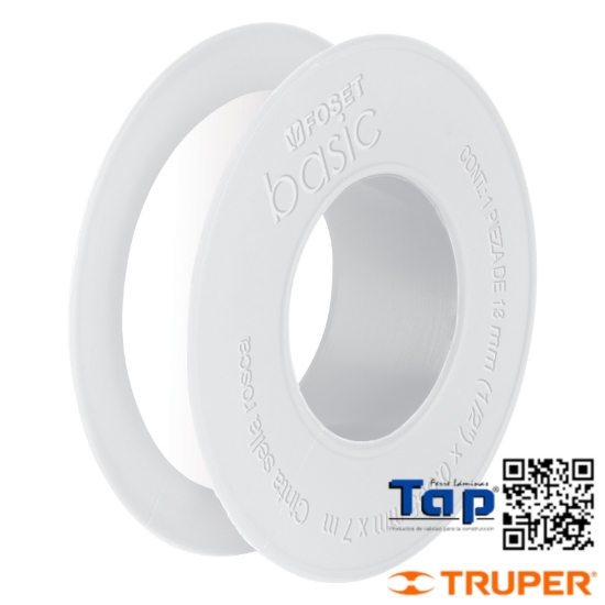Imagen de CINTA SELLA ROSCAS 013 1/2"X 7 M USO GENERAL FOSET BASIC